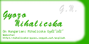 gyozo mihalicska business card